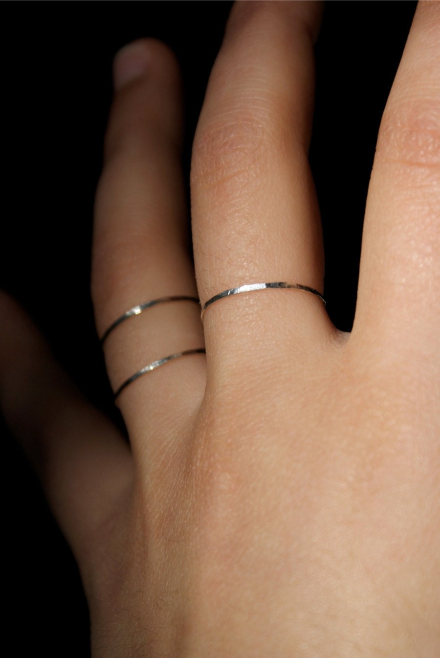 Sterling silver stacking ring -- One Single Ultra Thin ring