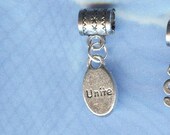 Silver Unite Affirmation Lrg Hole Bead Fits All European Styles of  Add a Bead Charm Bracelet Jewelry Pnd-Sy040