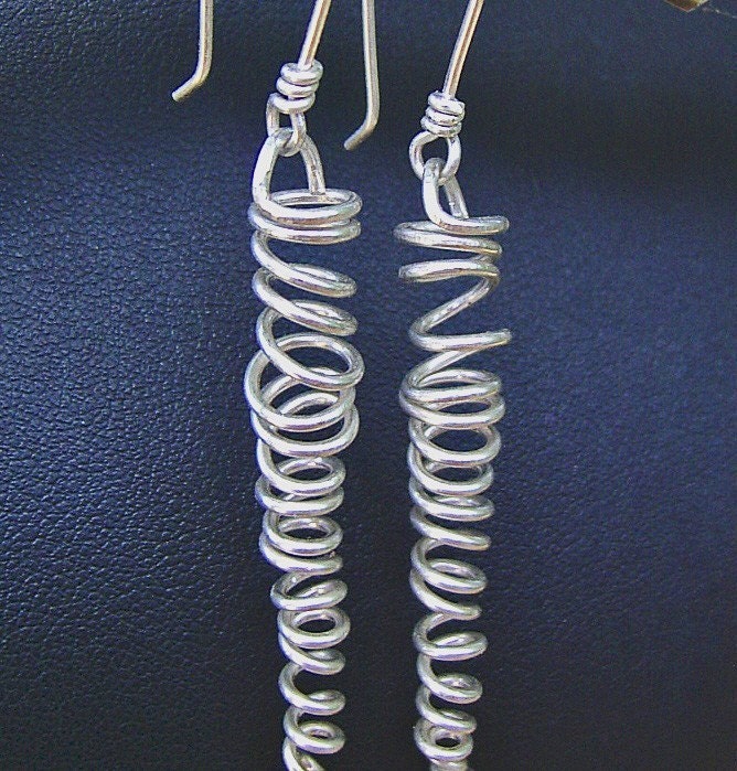 Sterling Silver Tornado Earrings