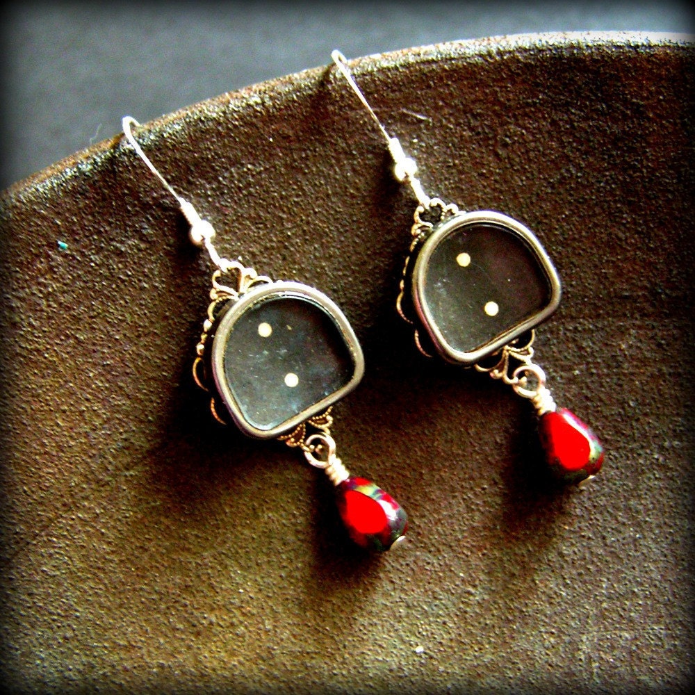 BITTEN - Vintage Typewriter Key Earrings