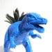 NEON Blue Dinosaur Planter for Succulent Plants Fun Office Decor