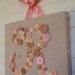 Baby Nursery Wall Art, Children Wall Art, Nursery Monogram Letter Canvas, Unique Baby Shower Gift -- by Letter Perfect Designs