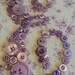 Baby Nursery Lavender Button Monogram on 8"x10" Canvas -- Unique Vintage Style Letter Art