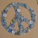 Children Wall Art Button Peace Sign on Canvas -- You Choose Color Scheme