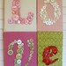 Nursery Button Letter Art Wall Hanging L-O-V-E -- 10"x14" -- Your Choice Fabrics to Match Baby's Nursery -- by Letter Perfect Designs