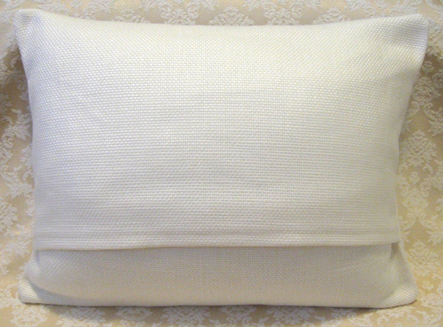 Personalized Pillow Monogrammed in Taupe Buttons -- 12x16 -- by Letter Perfect Designs