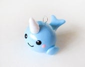 Cute Baby Blue Narwhal Charm