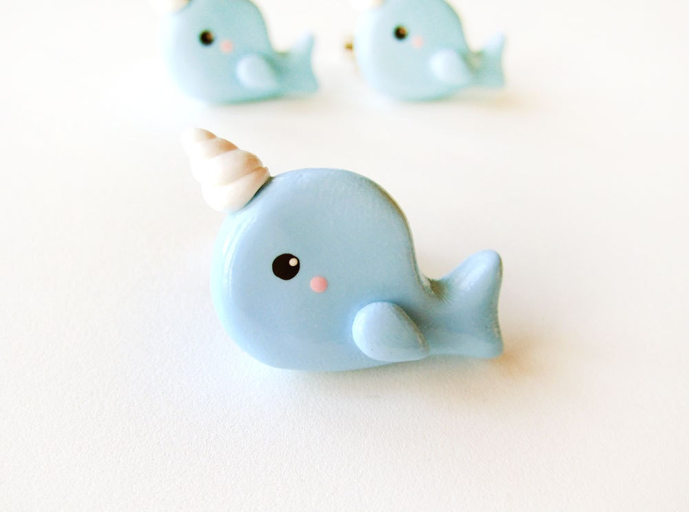 Baby Blue Narwhal Ring - Ready to Ship - MadAristocrat