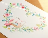 Lovebirds print