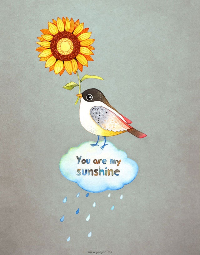 You are my sunshine wall art print