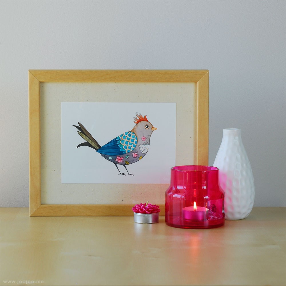 Bird wall art - 5x7