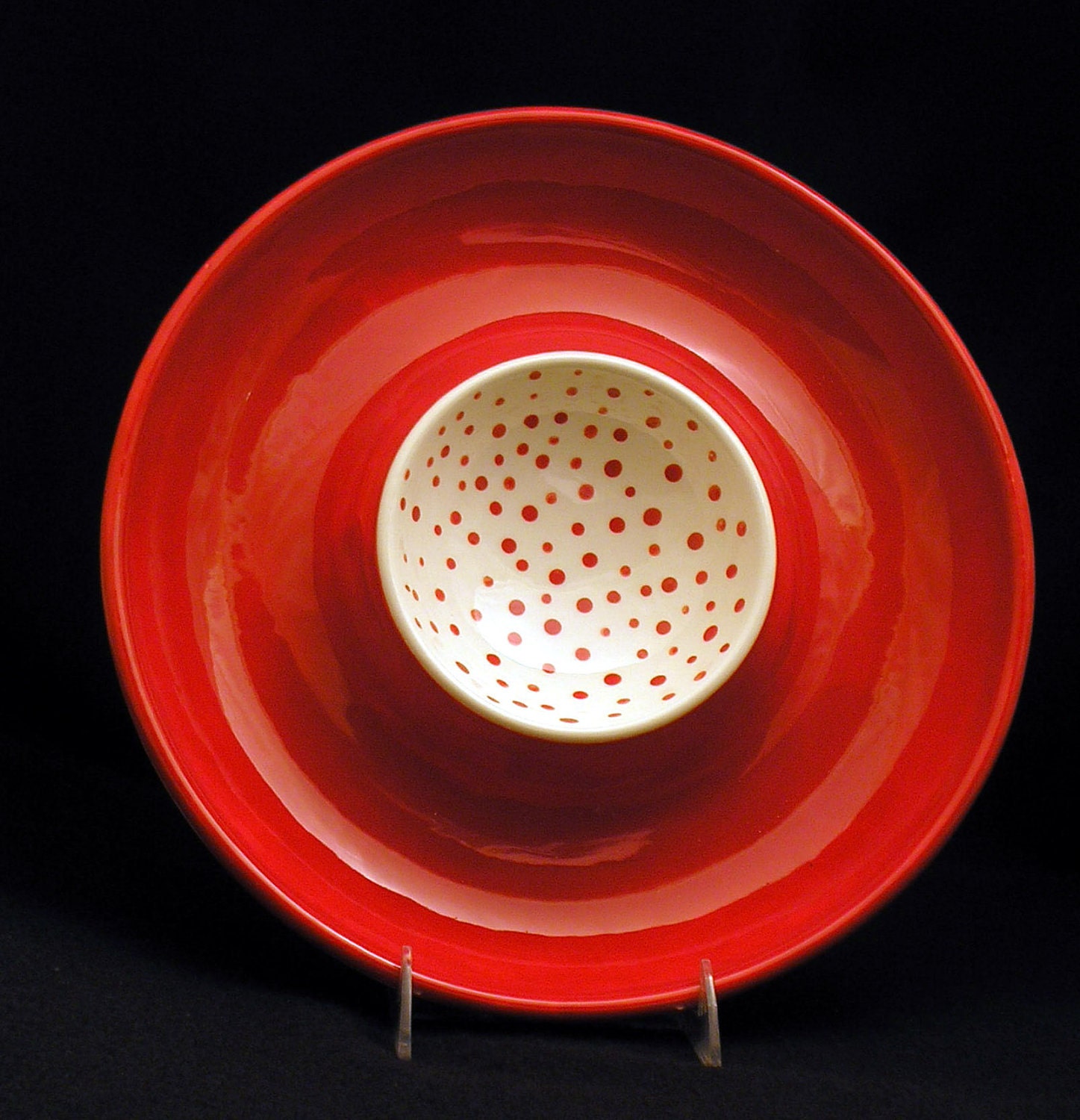 Platter. Red Chip and Dip Platter. Red. Chip. Dip. Serving. Platter. Handmade by Sara Hunter Designs