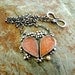 Reserved................a Chuisle mo Chroi, druzy, heart pendant, sterling, 18 karat gold, Pendant