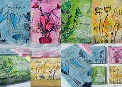 Paint Collage  and Play  Fun With Faux Encaustics  Online art class  with Jodi Ohl
