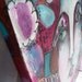 Love is Not Enough  Funky Face Abstract Graffiti Like portrait in magenta, teal, purple, white and black by Jodi Ohl