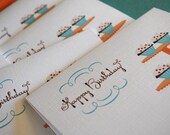 Birthday Cupcakes- set of 6 birthday cards