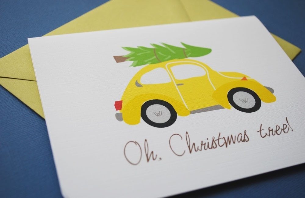 Oh, Christmas tree- single holiday card