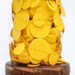SALE - Goldenrod Confetti Paper Garland Strand - 10 feet