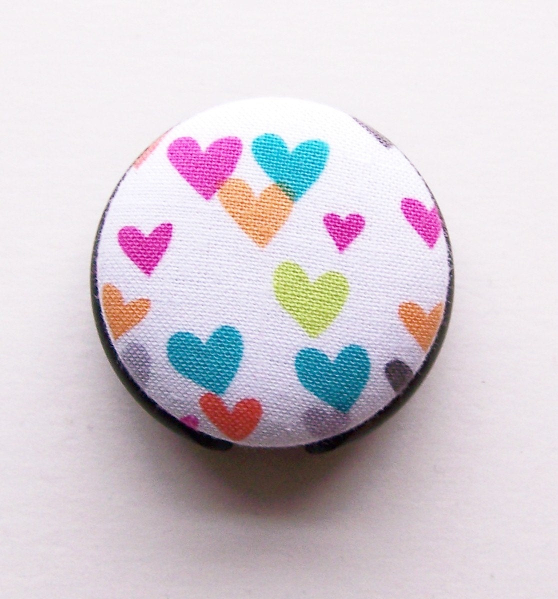 NEW Lots of Love Stethoscope ID Tag made with Fabric Covered Buttons