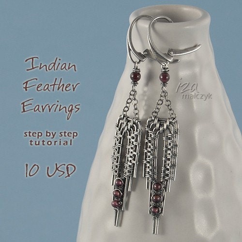 Indian Feather Earrings - Step By Step Wire-Wrapping Tutorial