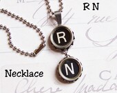 Vintage Typewriter Key Necklace R N