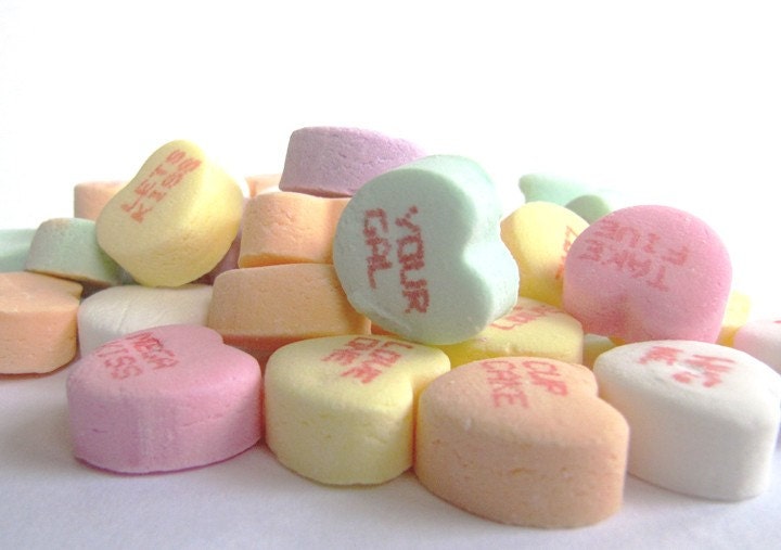 Candy Hearts -  Your Gal - Fine Art Print - Valentines day - Valentine - Gift - Food Photography - Kitchen Art - Romantic - Pastals