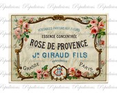 Vintage Style Paris Decorative Label Digital Download for Tea Towels, Papercraft, Transfer, Pillows and more