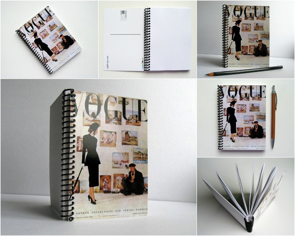 Fashion and Art in London - Notebook Spiral Bound - 4 x 6