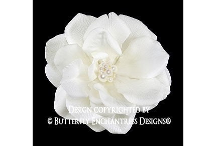 Pearl Crystal Cluster Ivory Natalia Rose Bridal Flower Hair Clip