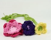 PDF Pattern for Crocheted Flower Bookmarks (1)