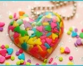 Heart Full of Sugar - Resin Candy Sprinkles Necklace