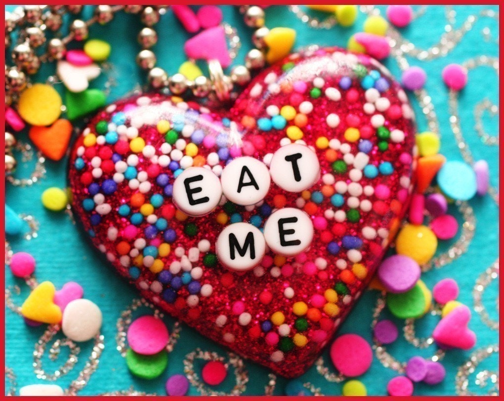 EAT ME - Candy Sprinkles Resin Necklace