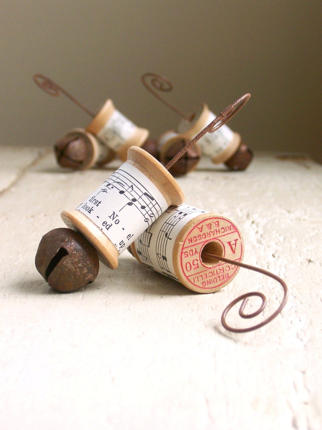 Vintage Spool Ornaments - Set of Six