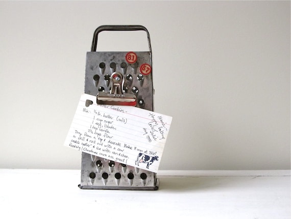 Upcycled Metal Grater Recipe Holder