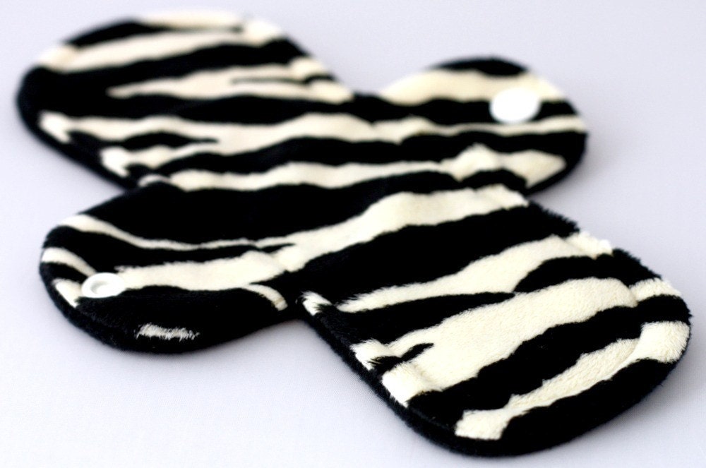 8 Inch Zebra Print Minky Light Pad with Fleece back - New Wider Style