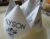Cootie Catchers- Origami Wedding MENUS, Set of 50