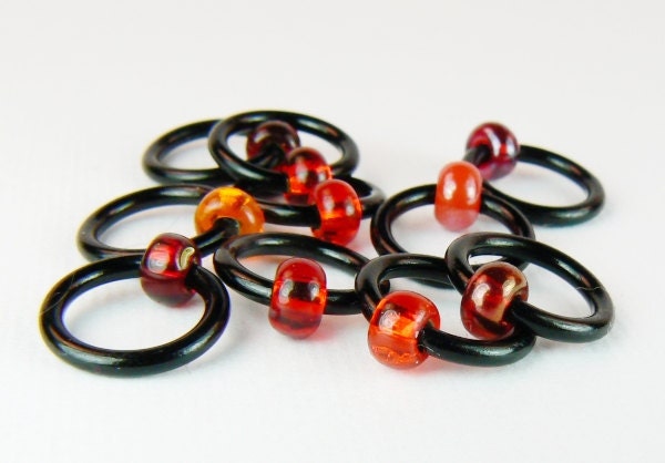 Fire (US7) - Eterne Stitch Markers (snagfree)