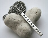 Girlfriend Boyfriend Necklace - Spoken For Silver Pendant