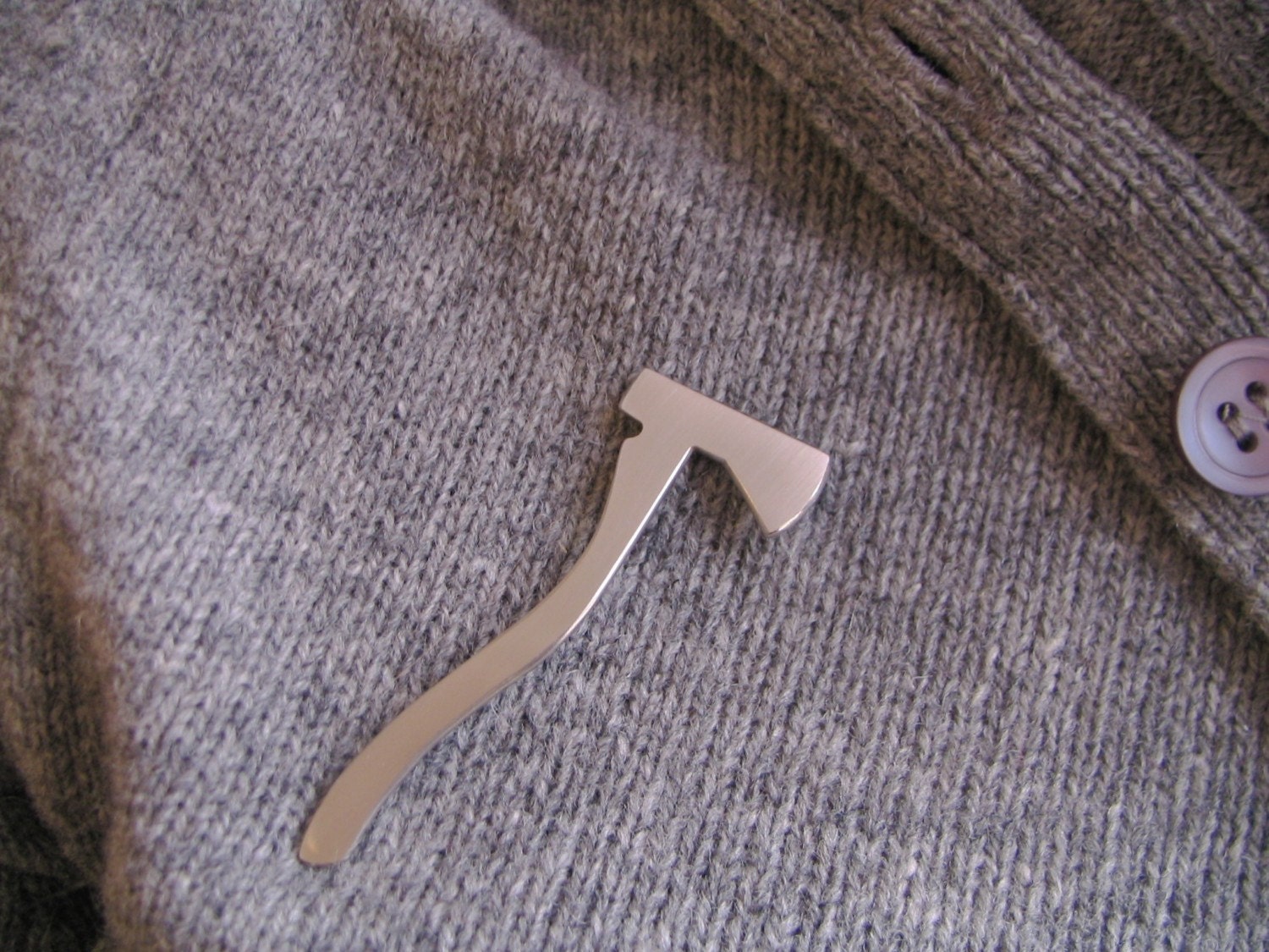 Silhouette Axe Brooch