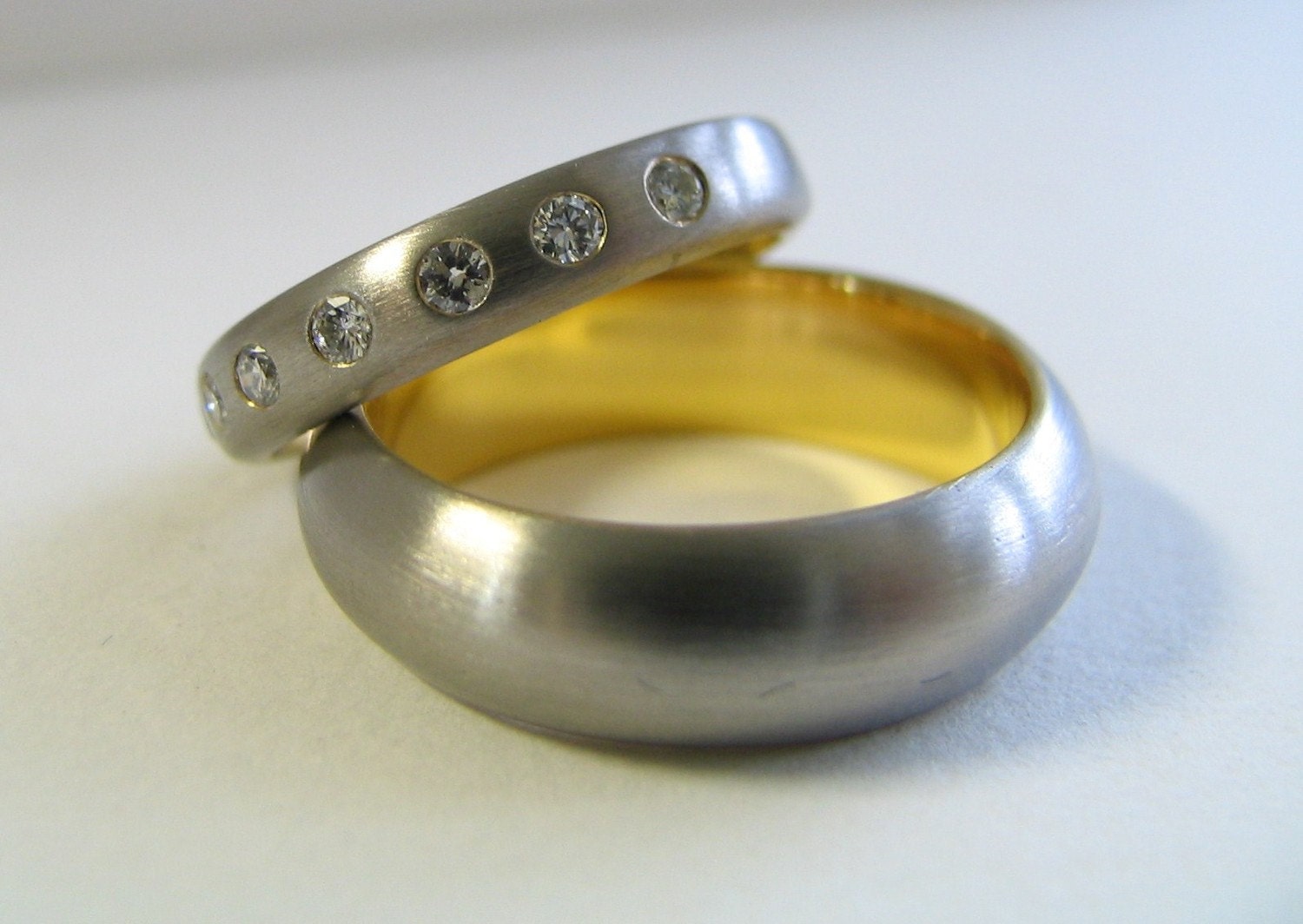 Wedding Rings    on Custom Wedding Rings His And Hers By Touchthedutch On Etsy