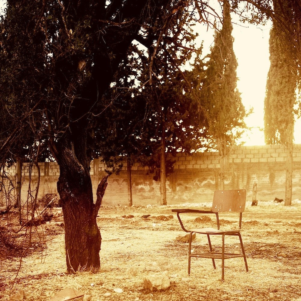 Solitude (8 x 8" Colour Limited Edition Signed Photographic Print) Student Desk, Warm Light, Teachers Gift, Original Art