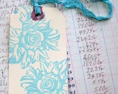 Blue Rose Hang Tags - Perfect for Bridal Party Gifts