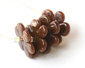 Lampwork  Glass Beads Chocolate Flower Discs made to order