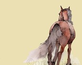 Bay Horse Print
