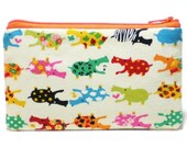 Hippo Stripes Zipper Pouch
