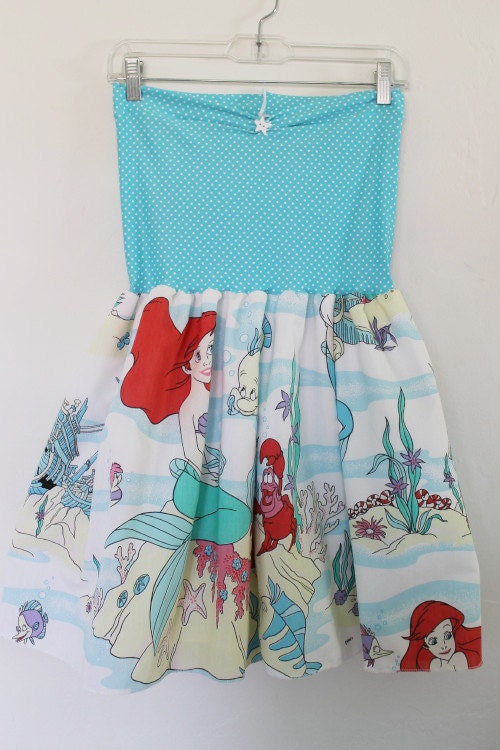 Vintage The LITTLE MERMAID Disney Party Dress Bow LARGE