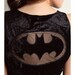 Vintage BATMAN Black Mini Dress Velvet Netting Punk Tank Sexy Comic