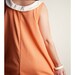 Peach White HEART Tent DRESS Vintage Polyester Peter Pan Collar Handmade LARGE