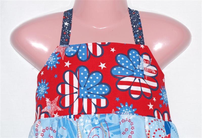 SALE - size: 7 - PATRIOTIC Swing Top - Boutique Girls Top