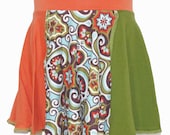 Boutique Girls Skirt -  KALEIDOSCOPE FOREST Upcycled Knit Skirt - size 3/4 - one of a kind